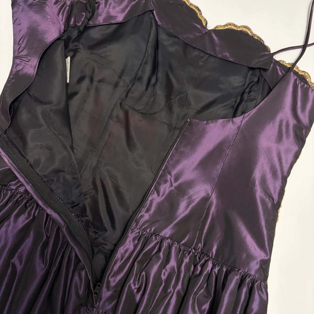 Vintage 80s Jessica McClintock Gunne Sax Whimsical Embroidered Party Dress Gala - Picture 4 of 11